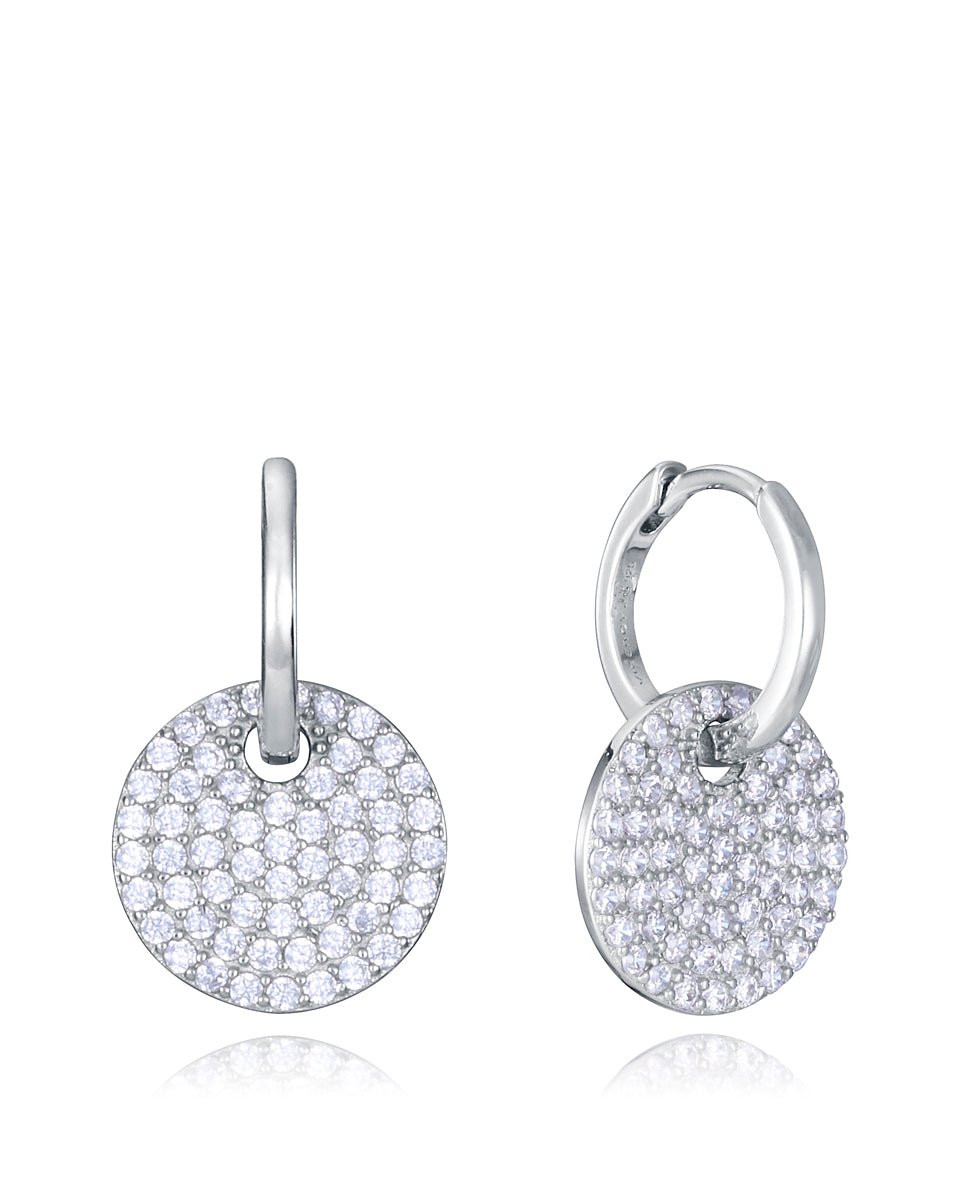 Pendientes Luxenter Essential De Plata De Ley 925 Y Circonita Brillante Con Acabado En Baño De