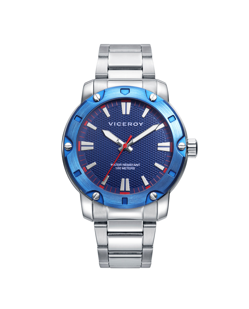 Reloj de hombre Heat de acero con esfera azul