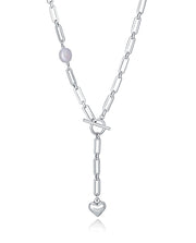 Collier Acier Et Perles Naturelles Ms Fashion