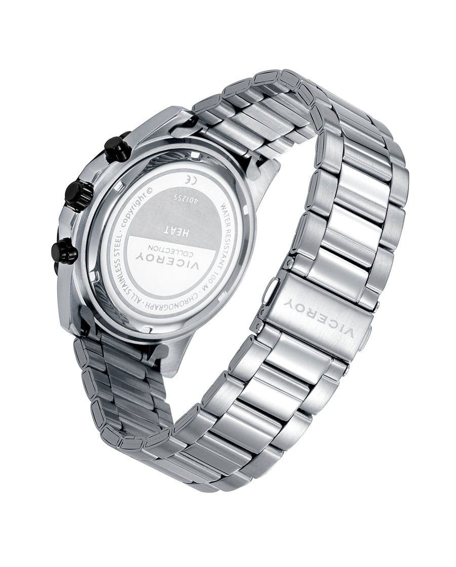 Bracelet Chrono Acier Ip Noir Sr Va