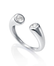 Sterling Silver Ring With 2cz Lady Jewels