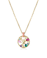 Collar Plata De Ley Baño Oro Circ Sra Jewels