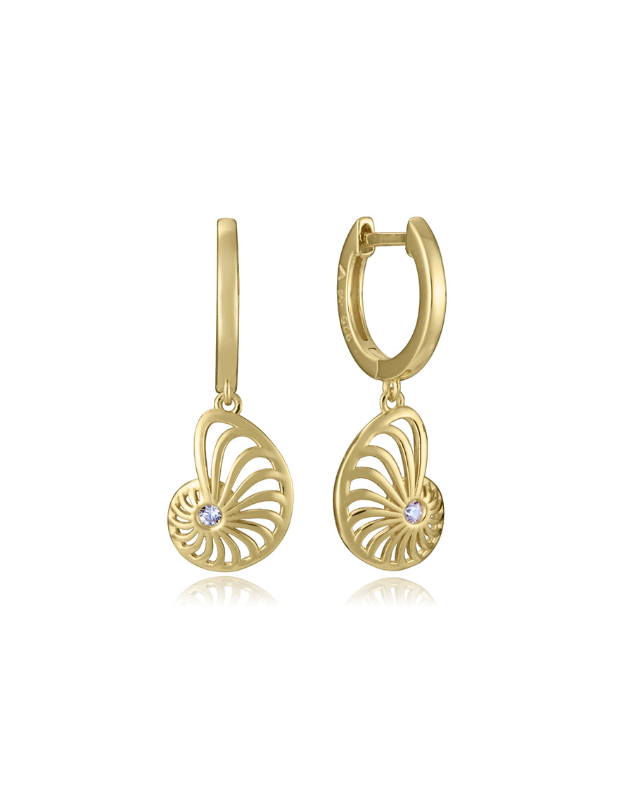 Sterling Silver Earrings With Gold Plating And Wh