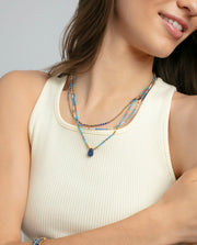 Collar Acero Ip Dorado Piedras, Crist Sr Fsn