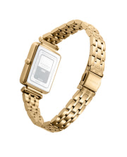 Reloj Acero Ip Dorado Brazalete Sra Va