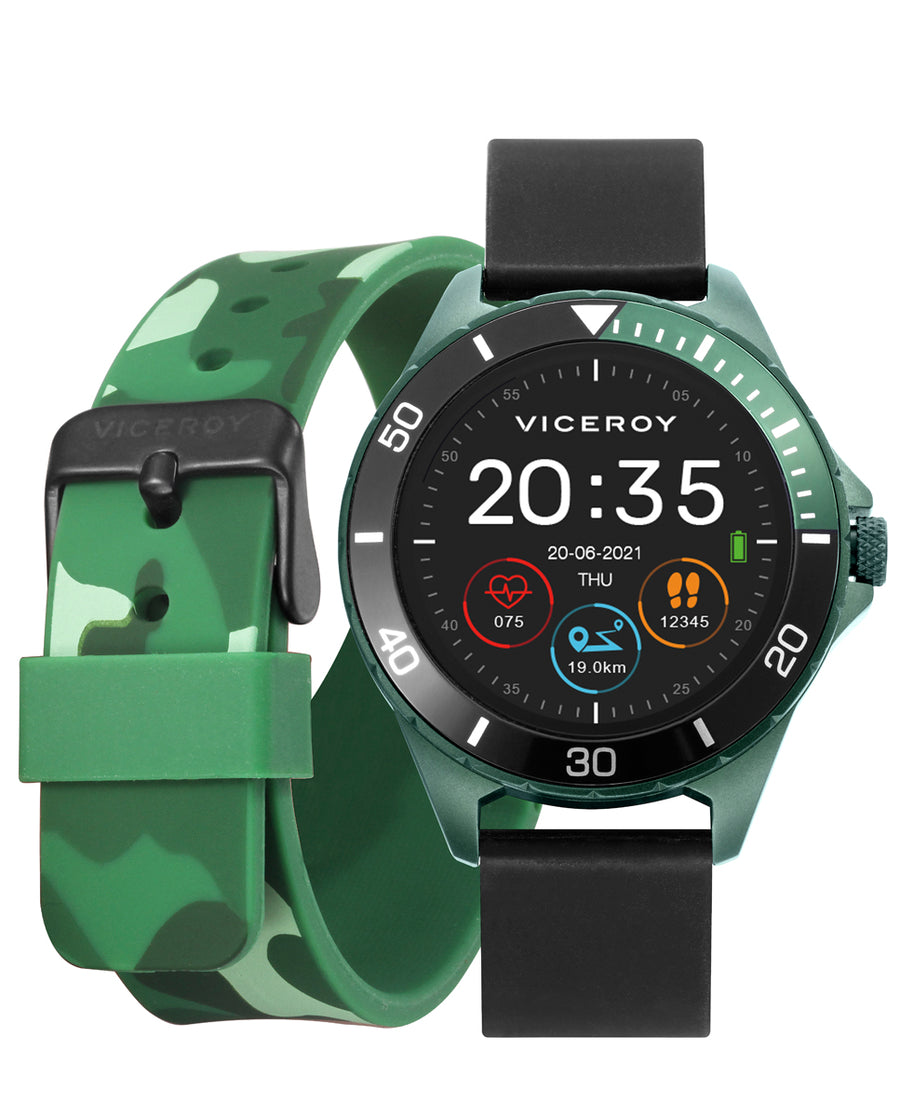 Pack Reloj Smart Aluminio Verde Correa Niño Va