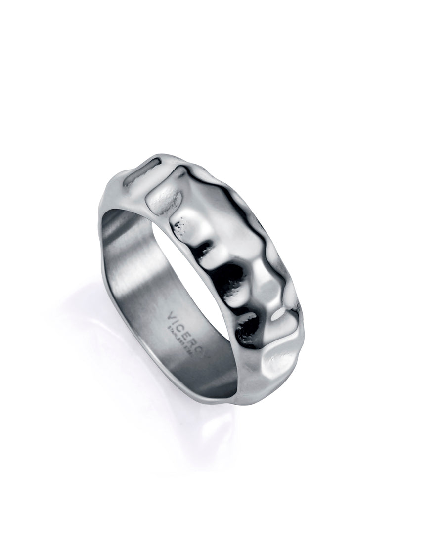Steel Ring Hammered: Size 20 Man Fashion