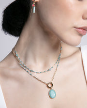 Steel Necklace Ip Gold Double, One Chain With Pen