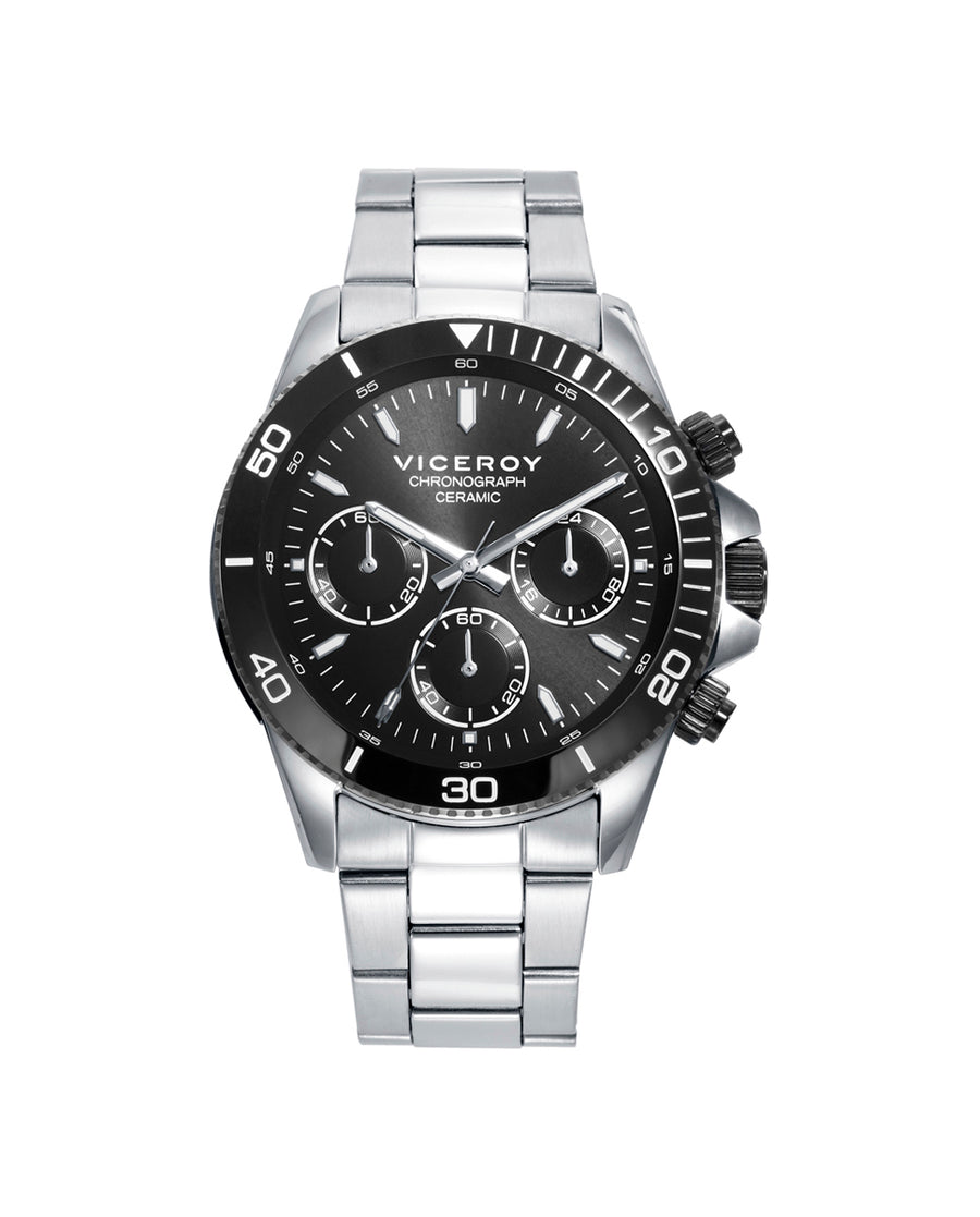 Crono Acero Y Ceramica Brazalete Sr Va