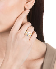Anillo Acero 3 Tonos Sra Fn