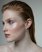 Sterling Silver Earrings With Gold Plating And Wh