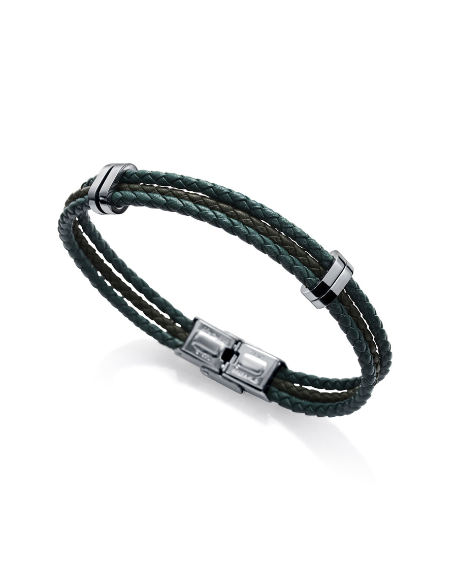 Puls Acero Y Piel Verde 2 Tonos Sr Fn