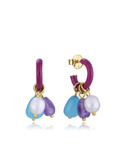 Sterling Silver Earrings With Gold Plating, Ename