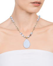 Collar Acero Ip Dorado Piedras Sra Fn
