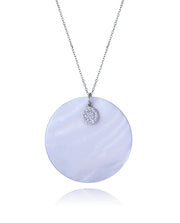 Sterling Silver Necklace With Rhodium Plating, Wh