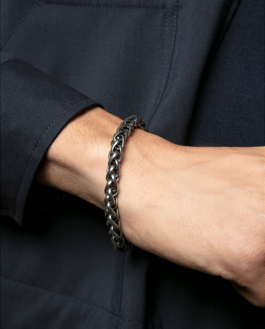 Steel Bracelet With Links: Length 21,5 Cm Man Fas