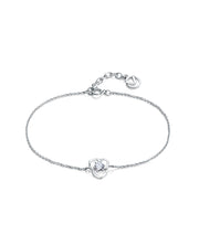Sterling Silver Bracelet Flower With Cz Lady Jewe