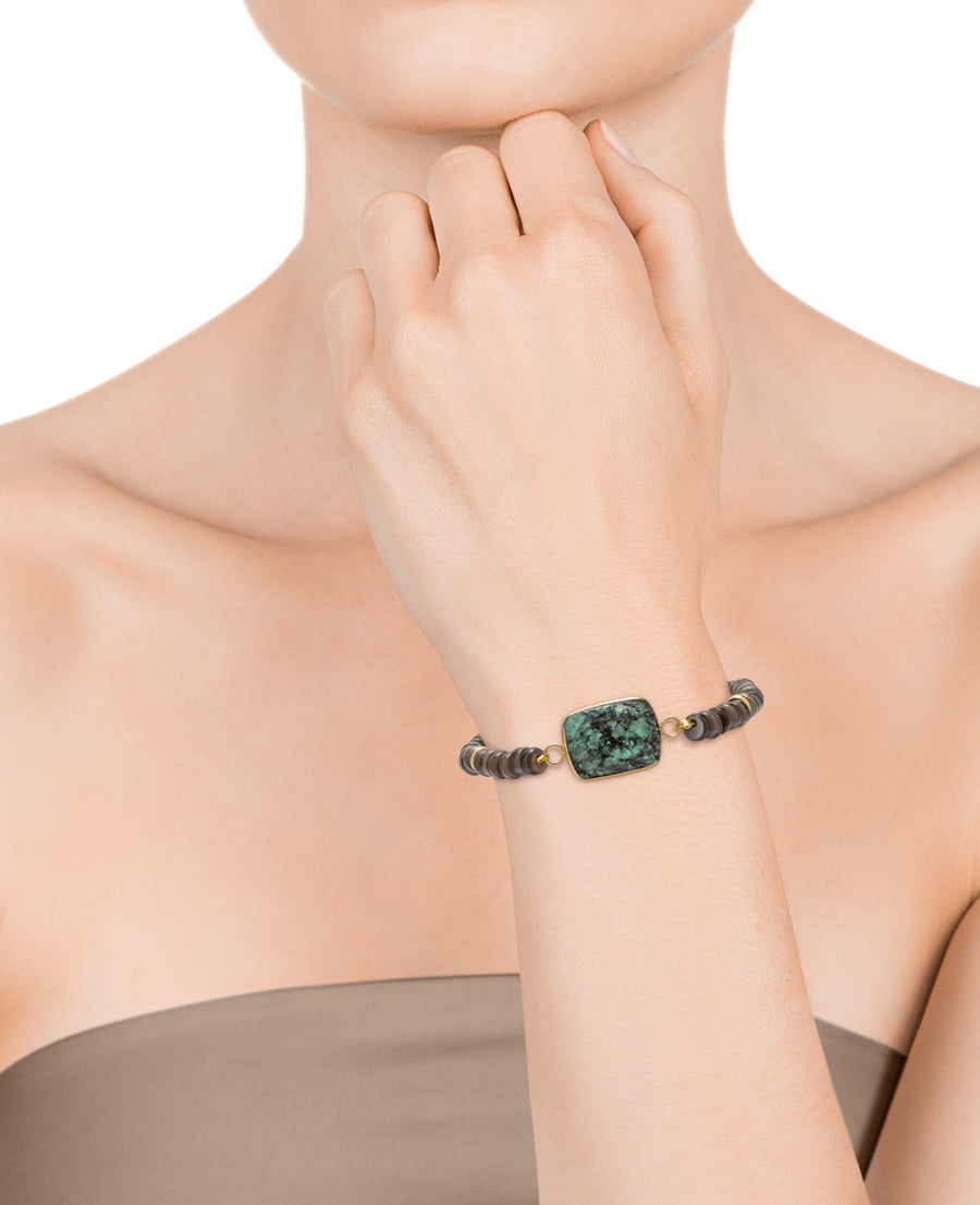 Puls Dorada Piedras Gris Verde Sra Fn