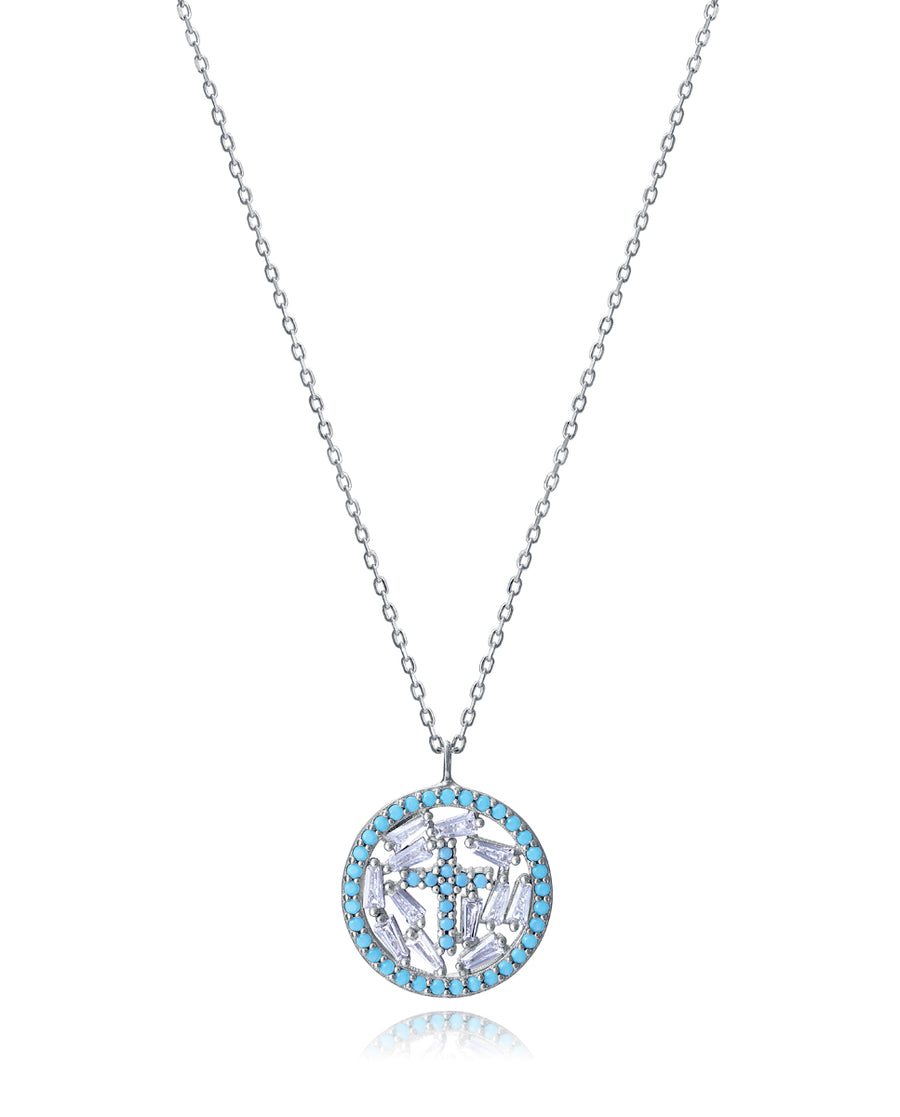 Sterling Silver Necklace With Rhodium Plating And
