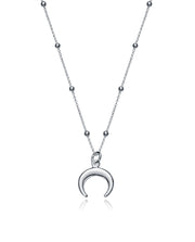 Collar Plata De Ley Cuerno Invertido Sra Jwl