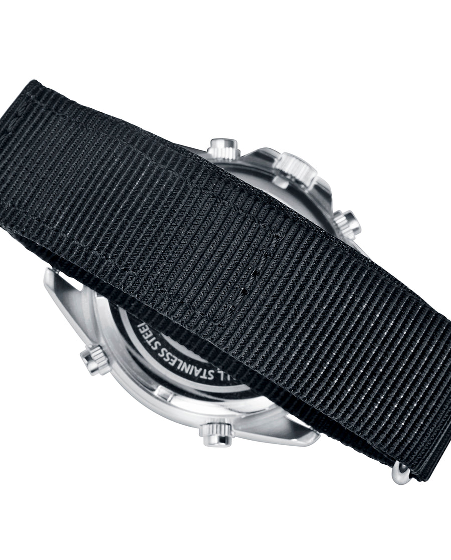 S/ Steel Ip Black Anadigit Watch Strap Boy Next