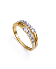 Sterling Silver Ring With Gold And Rhodium Platin
