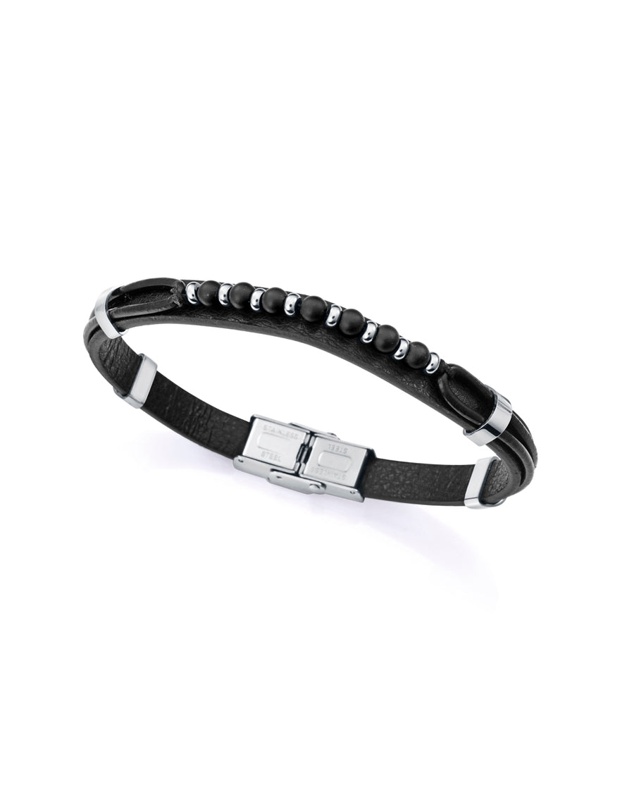Puls Acero Y Piel Negra Sr Fashion