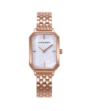 Reloj Acero Ip Rosa Brazalete Sra Va
