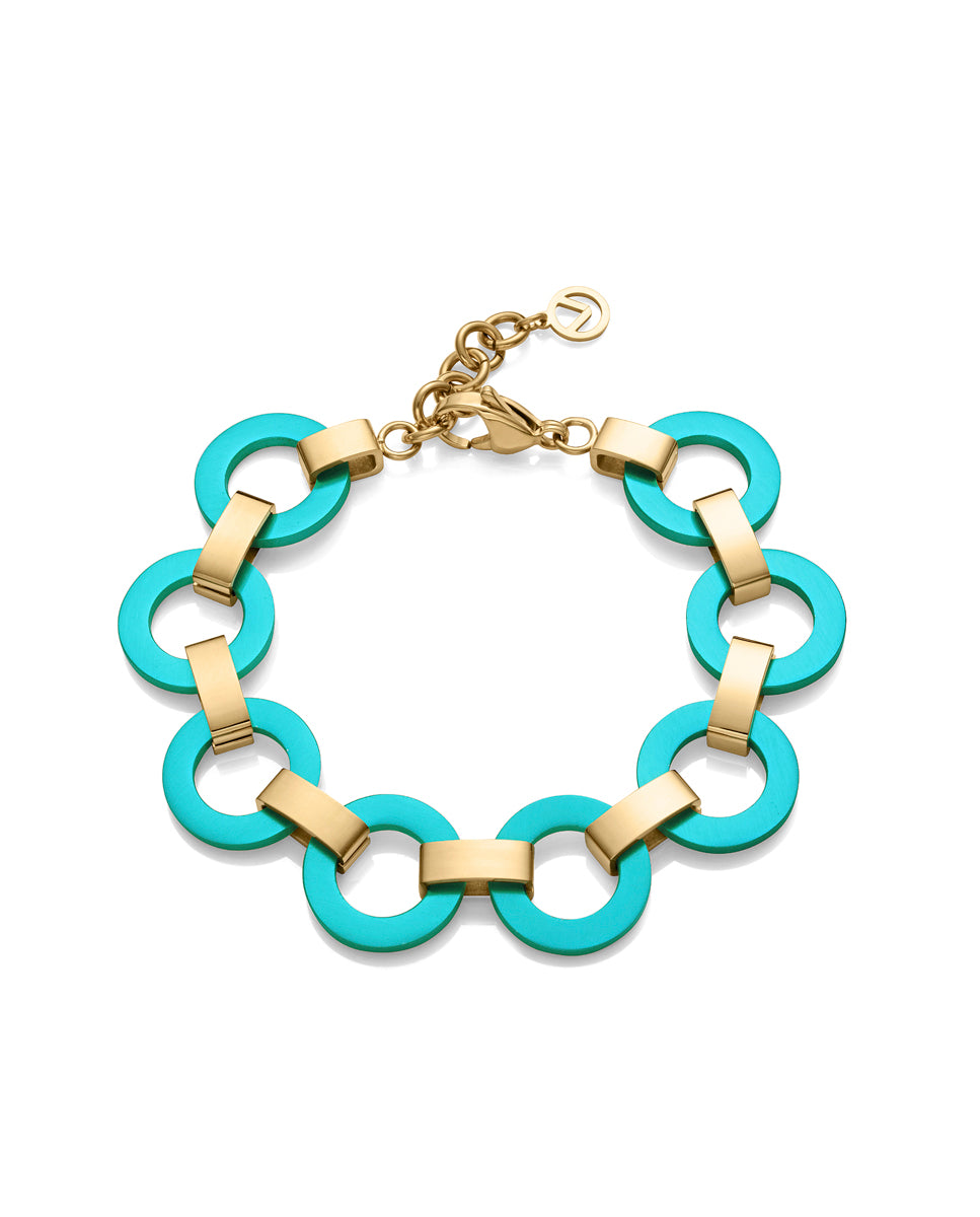 Viceroy Bracciale Donna Air 75288P01019 - Tre Toni Argento, Oro E Rosa, Acciaio Inox E Argento 925