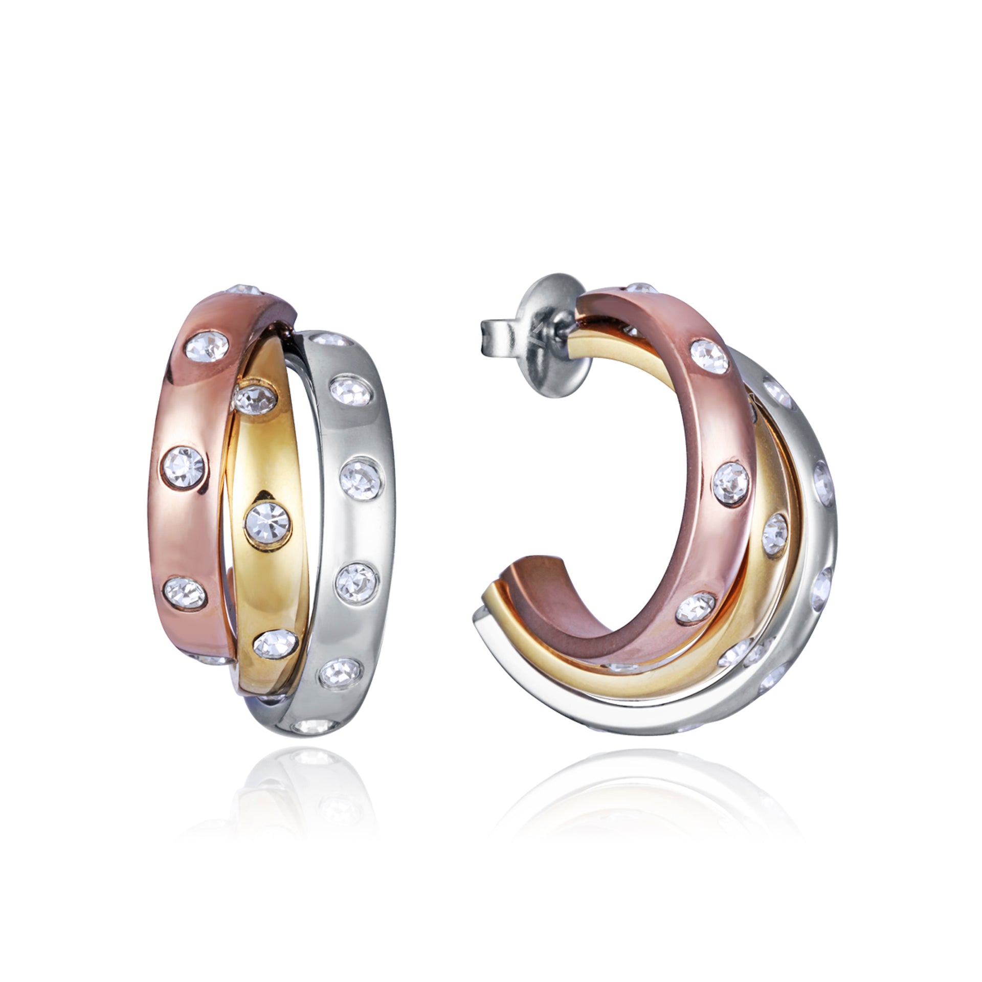 LE CHIC Pendiente colgante Hojas Dorado Acero Quirúrgico Inoxidable LE CHIC Pendiente colgante Hojas Dorado Acero Quirúrgico Inoxidable