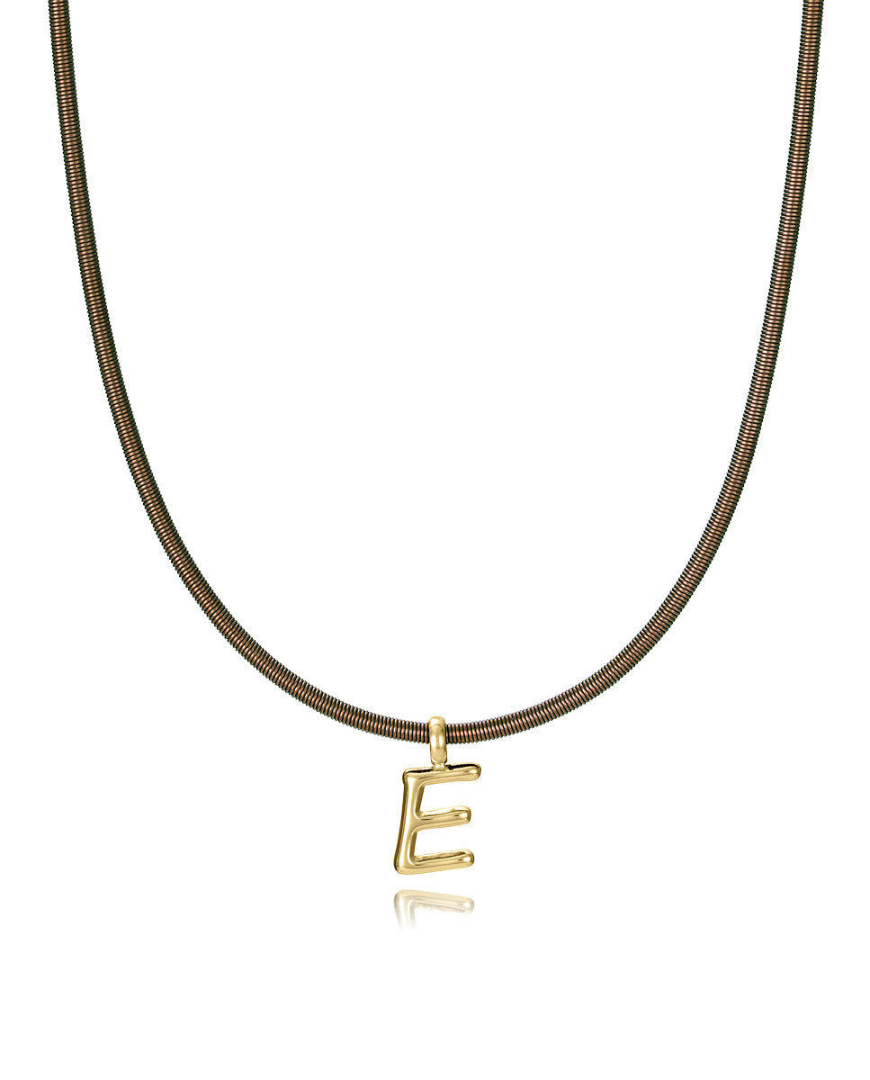 Brown And Gold IP Titanium And Steel Necklace brown-and-gold-ip-titanium-and-steel-necklace