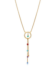 Collier en argent sterling avec pierres de couleur or Mrs. Jwls