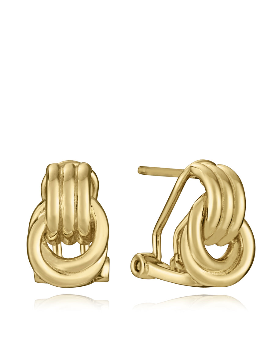 Sterling Silver Earrings With Gold Plating: Lengt