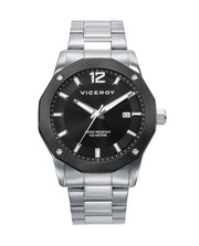 Reloj Acero Ip Negro Brazalete Sr Va