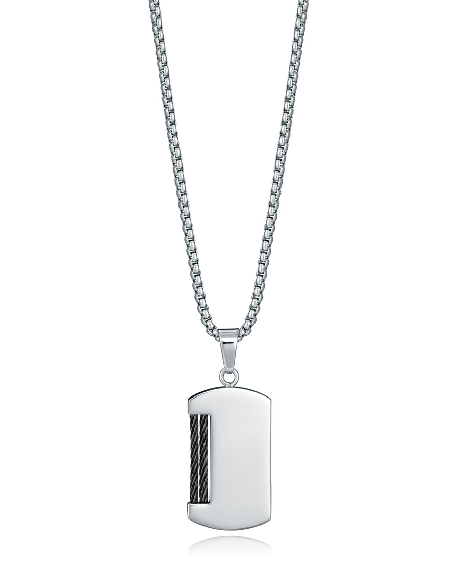 Stainless Steel Necklace Plate With Cables Man Fa