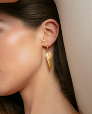 Sterling Silver Earrings With Gold Plating Pendan