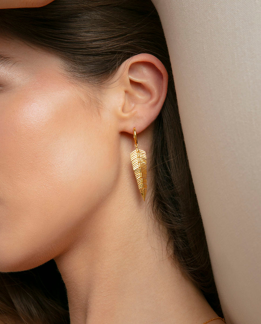 Sterling Silver Earrings With Gold Plating Pendan