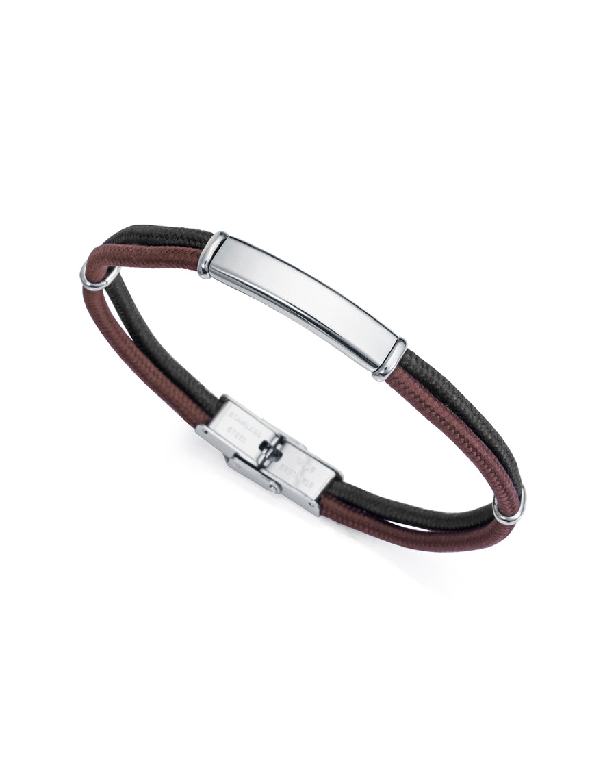 Puls Acero Nylon Negro Y Marrón Sr Fn