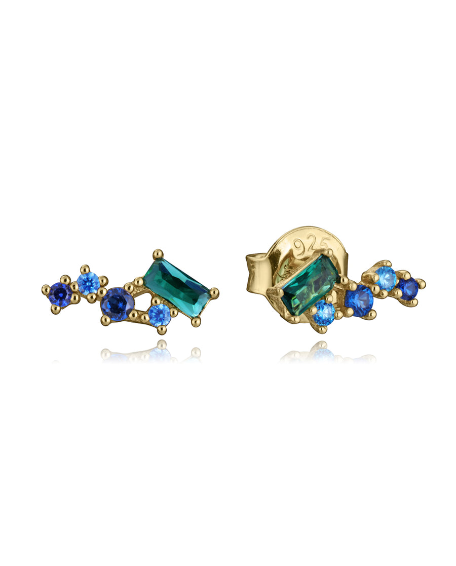 Sterling Silver Earrings With Gold Plating And Co