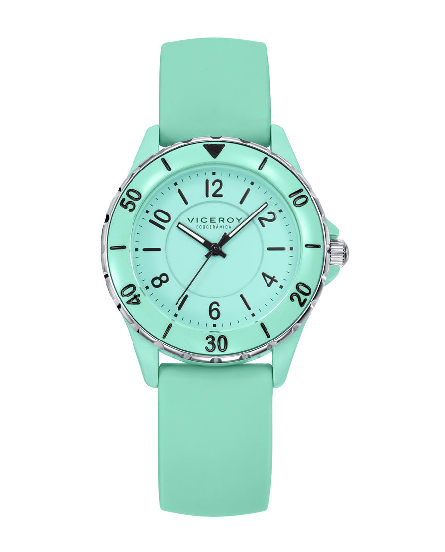 Biological Ceramic Watch Turquoise Strap Woman