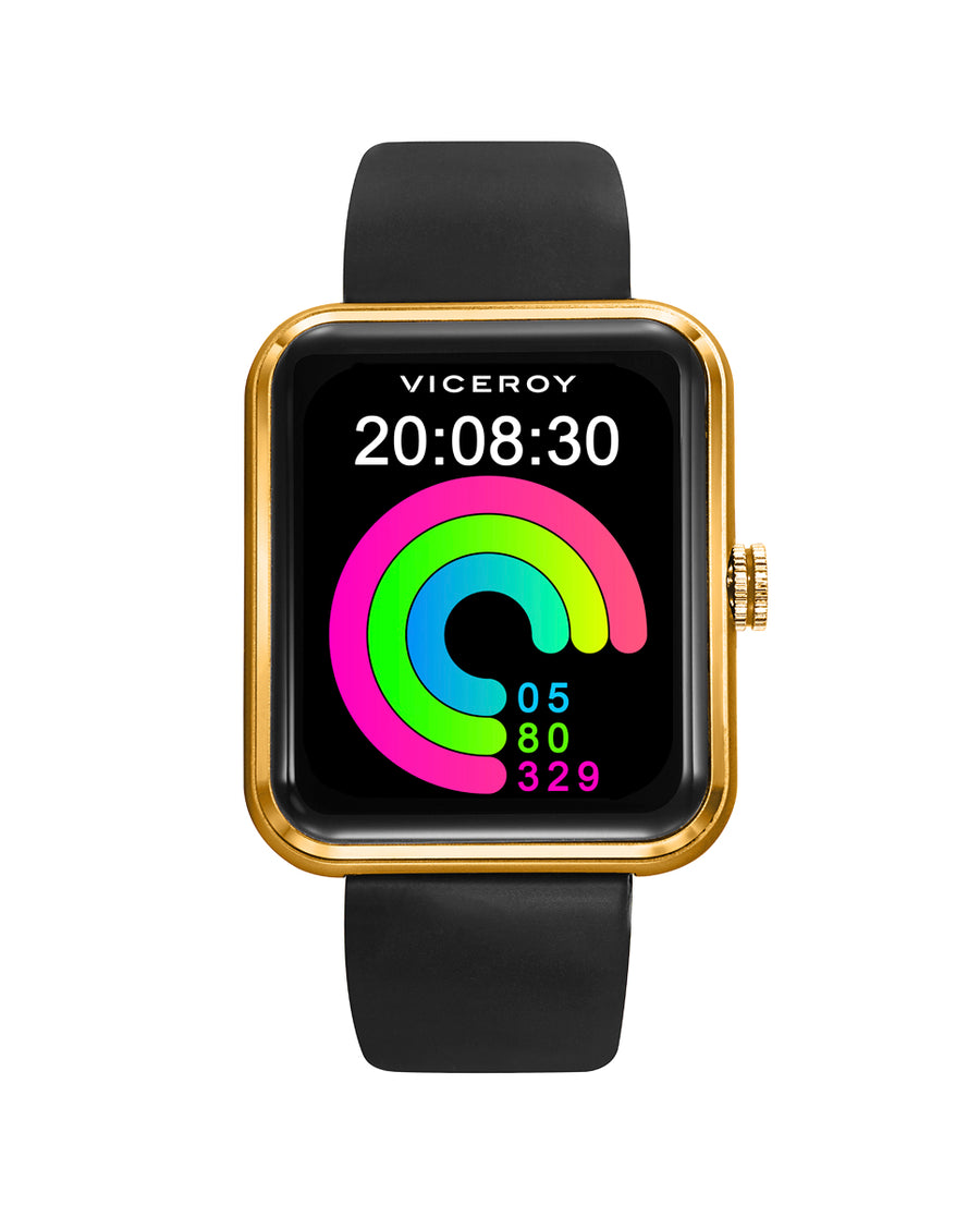Reloj Smart Aluminio Dorado Correa Va