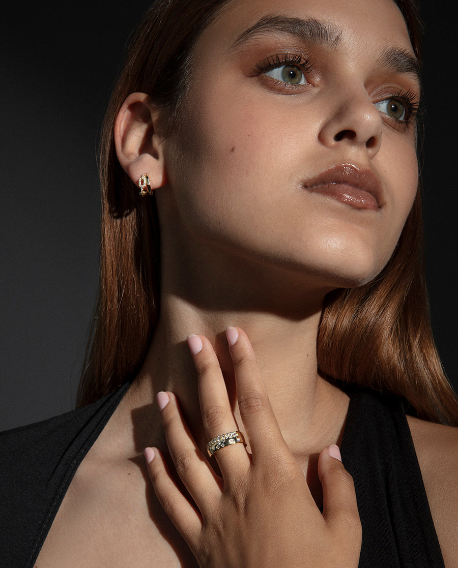 Bague Argent Massif Plaqué Or Circ Sra Jewels