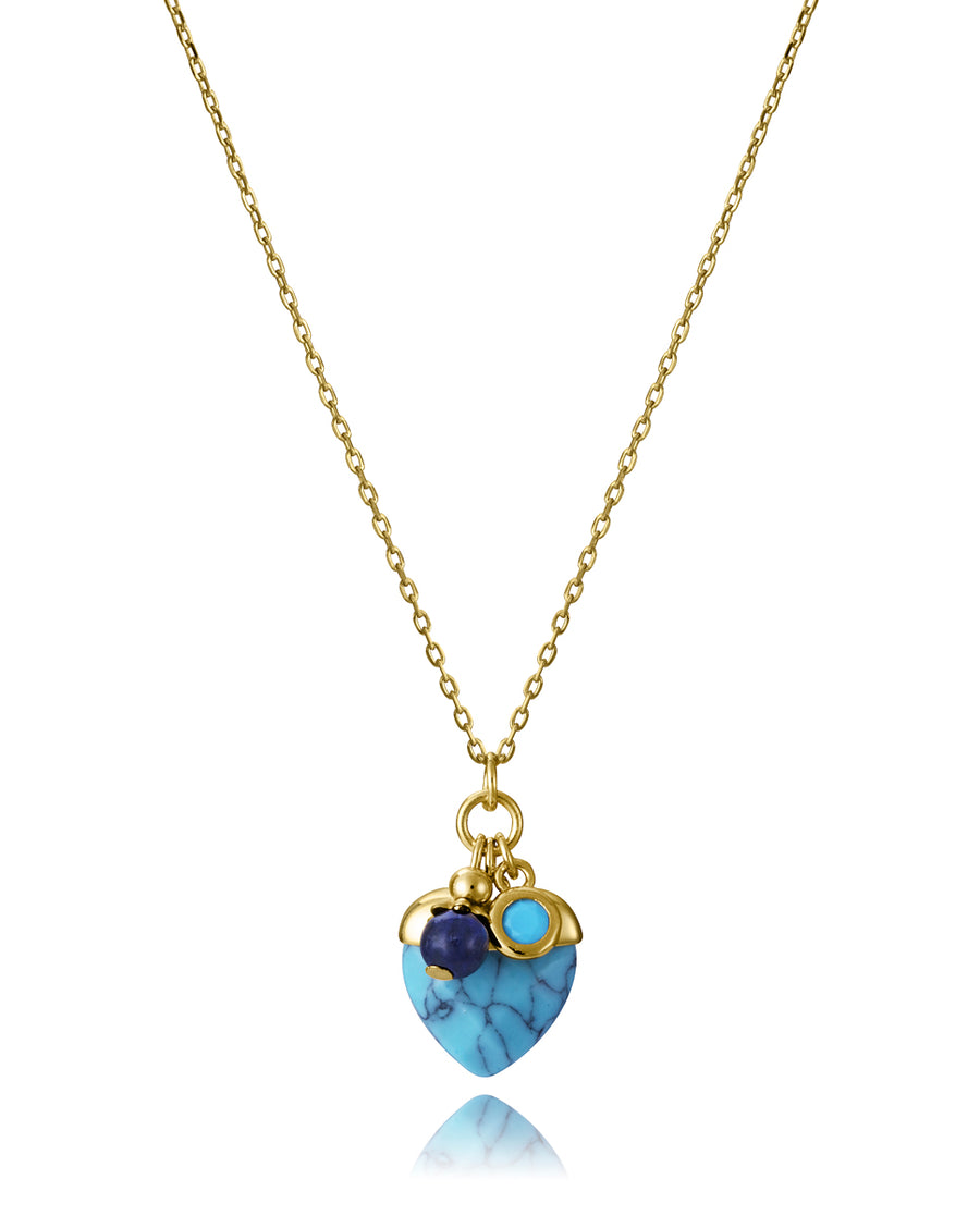 Sterling Silver Necklace With Gold Plating And St