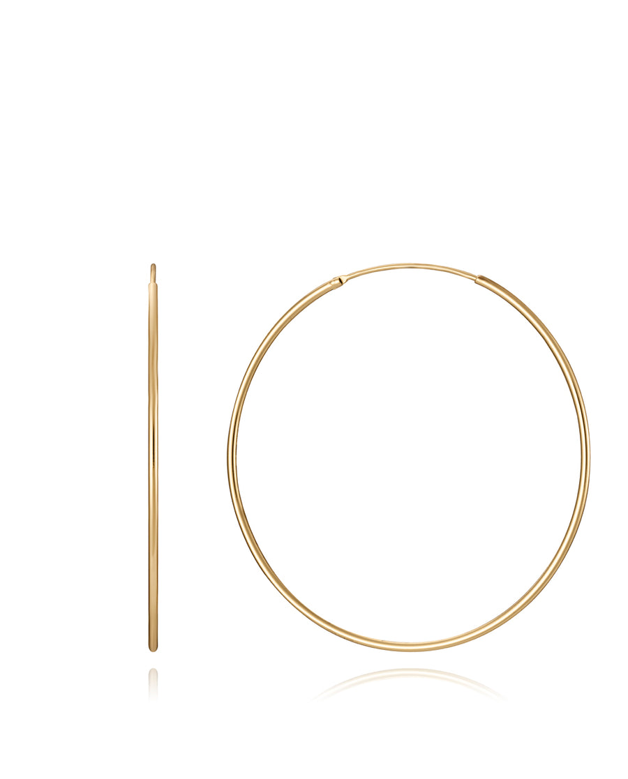 Pnd Sterling Silver Dor Hoop : 50x1.2mm Ms Jwls