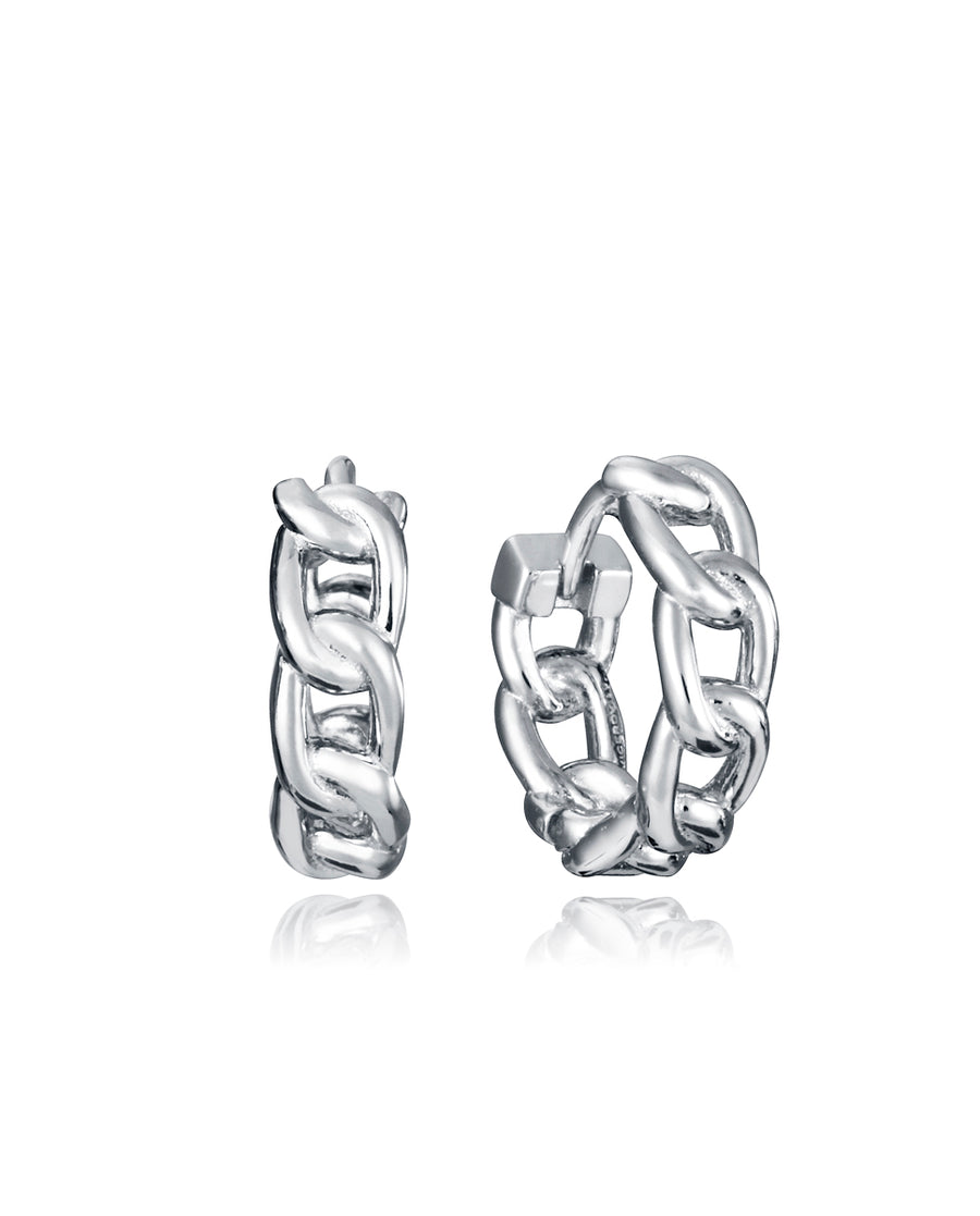Sterling Silver Earrings With Rhodium Plating Cha