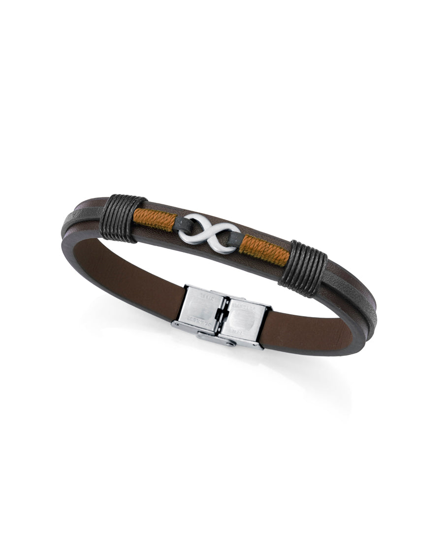 Puls Acero Y Piel Marron Y Negra Sr Fashion