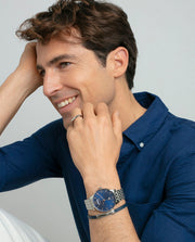 Steel Ring Squared: Size 20 Man Fashion