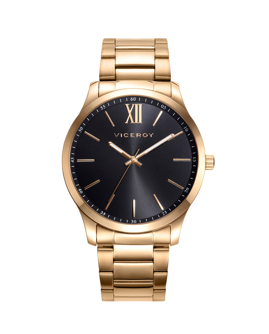 Reloj Acero Ip Dorado Brazalete Sr Va
