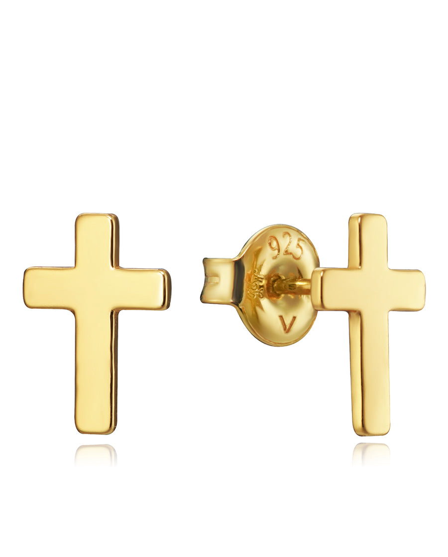 Pnd Argent Massif Doré Croix Bouton Type Ms Fn