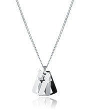 Collar Acero Ip Negro Y Latón Sr Fashion